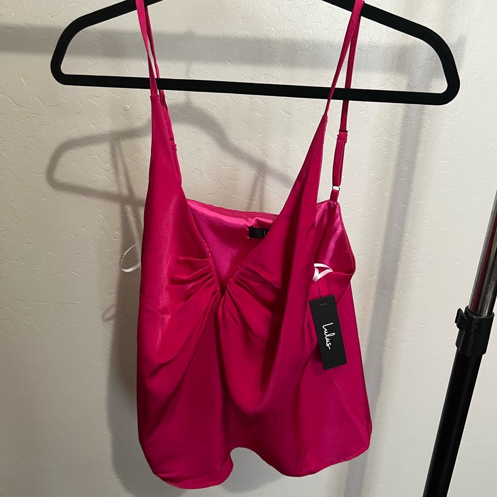 Hot pink spaghetti strap size medium
